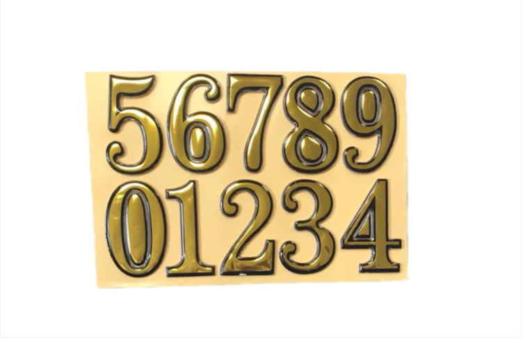 Adhesive Plastic House / Bin Numbers Set 0 - 9