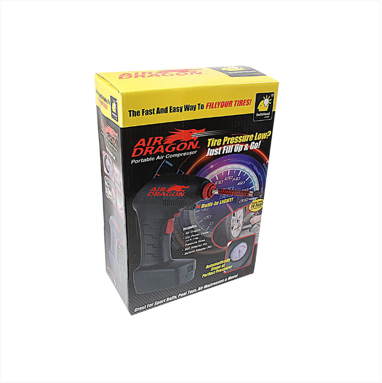 Air Dragon Handheld Portable Air Compressor LED Lite LCD Screen Home Outdoor Tool