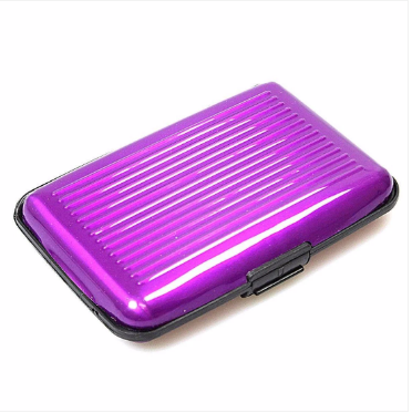 Aluminium Plastic Wallet Card Pack Holder Assorted Colours