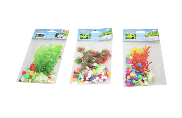 Artificial Fish Tank Plants Aquarium Aquatic Decoration Ornament Plant and Stones
