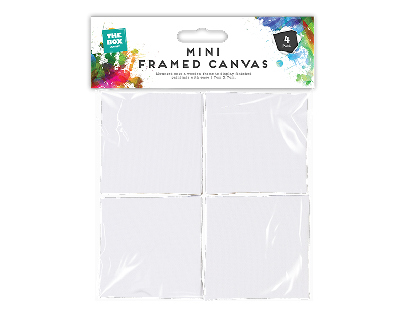 Artist Mini Framed Canvas 7cm x 7cm - 4 Pack