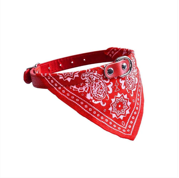 Assorted Colour Bandana Style Dog Collar Leash 42cm Pets