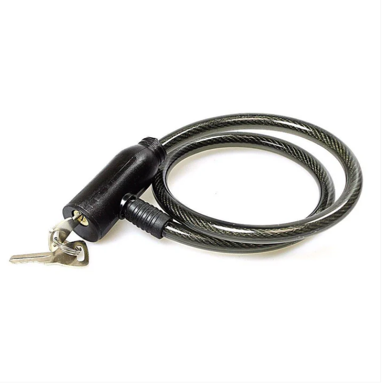 Assorted Colour Bicycle Lock With Keys Outdoors