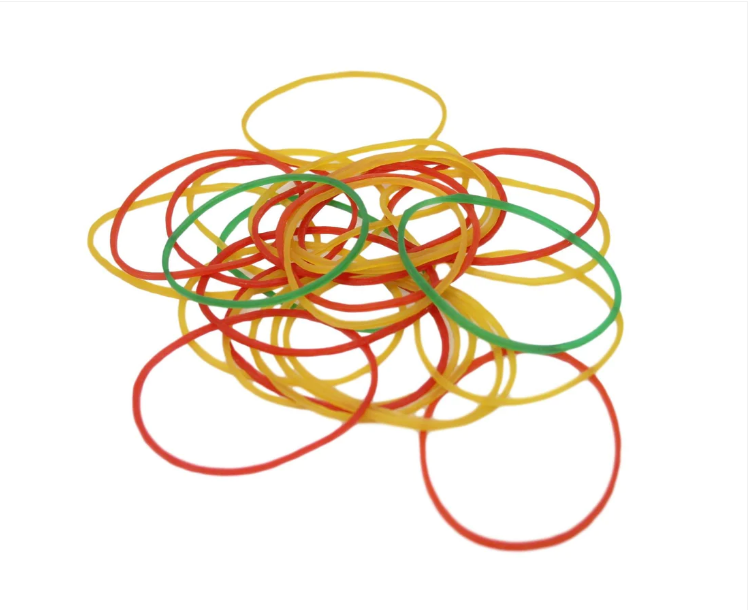 Assorted Colour Light Thin Rubber Bands Home School Arts and Crafts 300 Pack