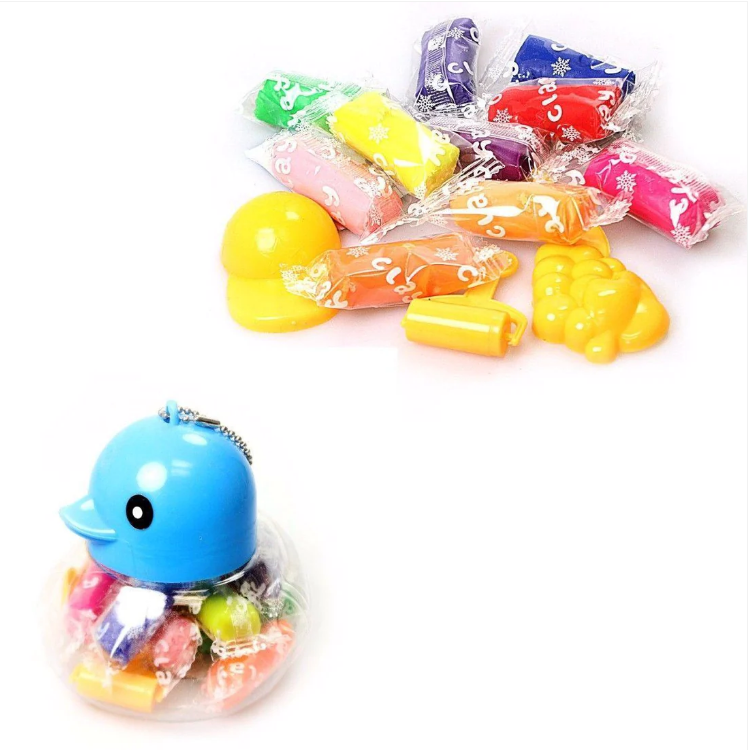 Assorted Colour Playdough In A Duck For Children