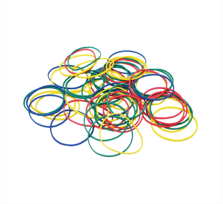 Assorted Colour Slim Rubber Bands Ideal for School Home Arts and Crafts 200 Pack