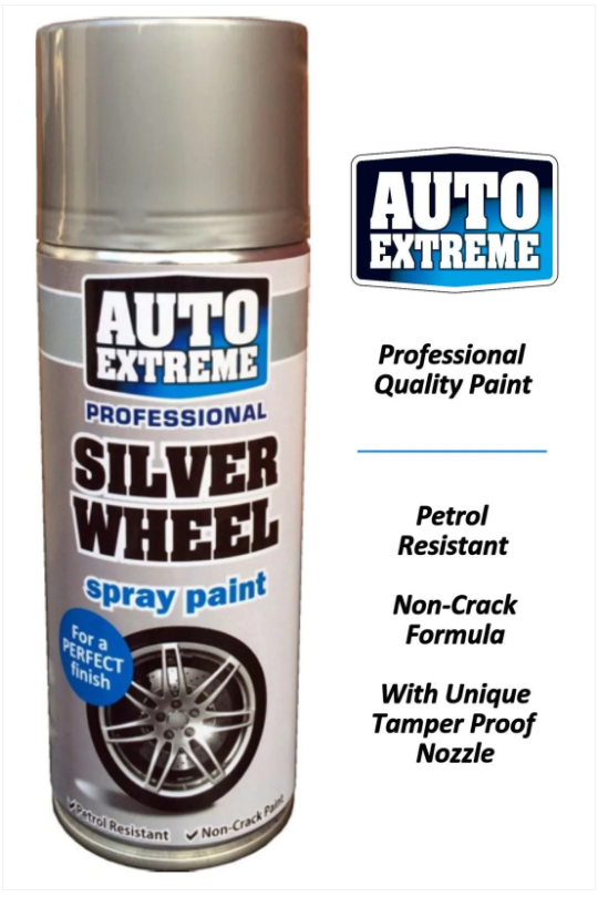 Auto Extreme Silver Wheel Spray Paint 400ml