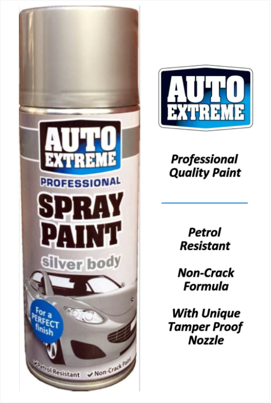 Auto Extreme Spray Paint Silver Body 400ml