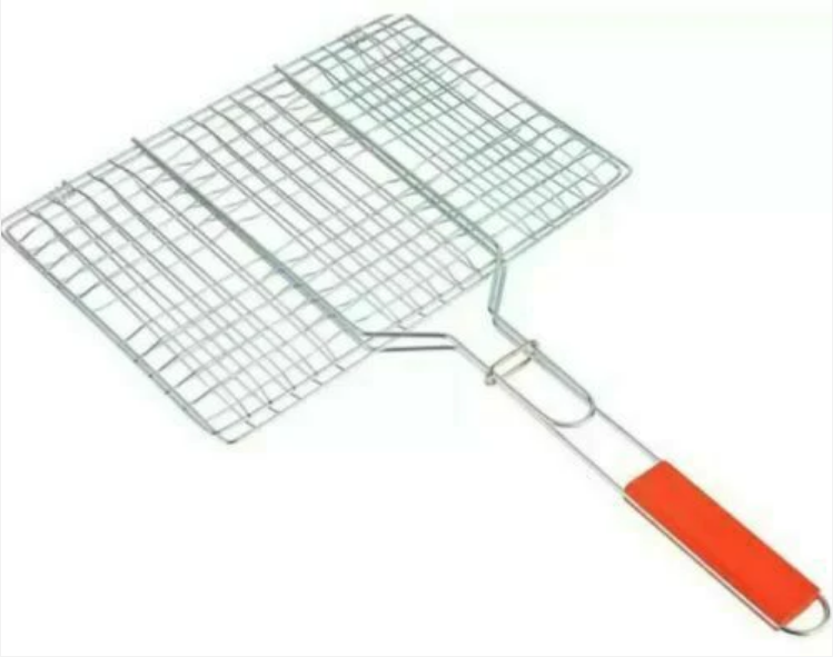 BBQ Barbecue Mesh Net Grid Basket Outdoor Cooking Roast Tool Grilling Meat Fish 26cm x 36cm