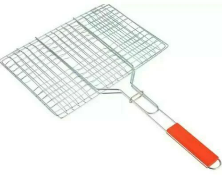 BBQ Barbeque Mesh Net Grid Basket Outdoor Cooking Roast Tool Grilling Meat Fish 31cm X 45cm