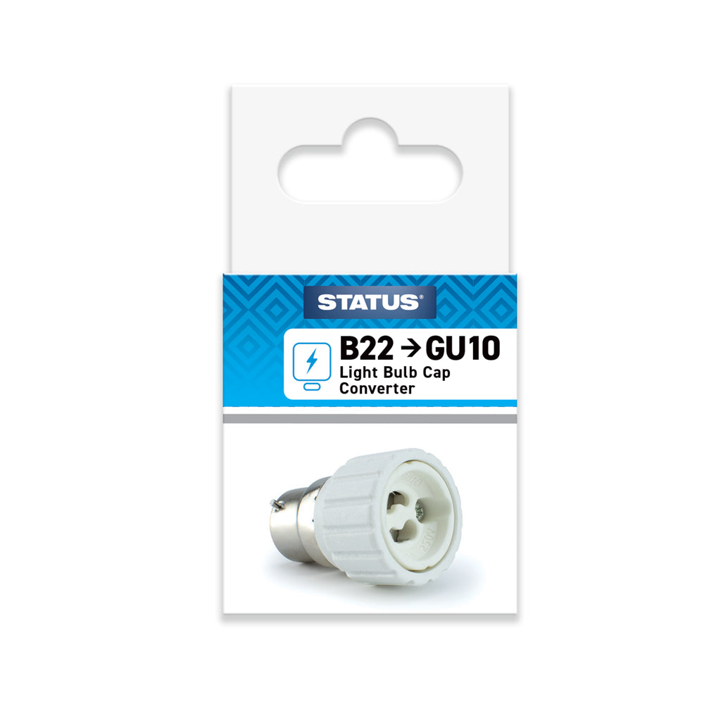 BC to GU10 - Light Bulb Cap Converter - 1 pk - In a Box