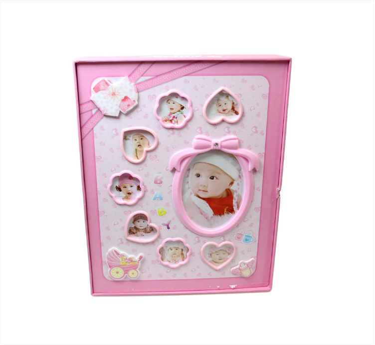 Baby First Days Boy Girl Photo Album With Hard Back Holds 120 Pictures 4" x 6"