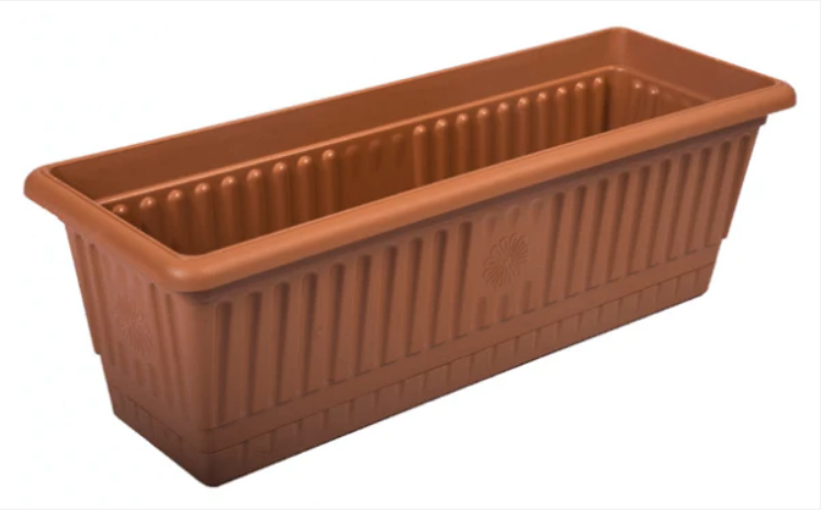Balcony Flower Pot Container Medium Plastic 17 x 50cm