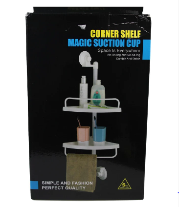 Bathroom Corner Shelf Magic Suction Cup Durable And Stable