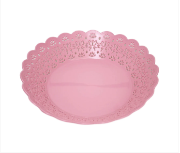 Beautiful Flower Cut Plastic Serving Bowls 3 Colours Quantity 1 Serving Bowl 25cm