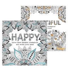 Beautiful & Happy Advanced Colouring Book 1 & 2, 21x21cm