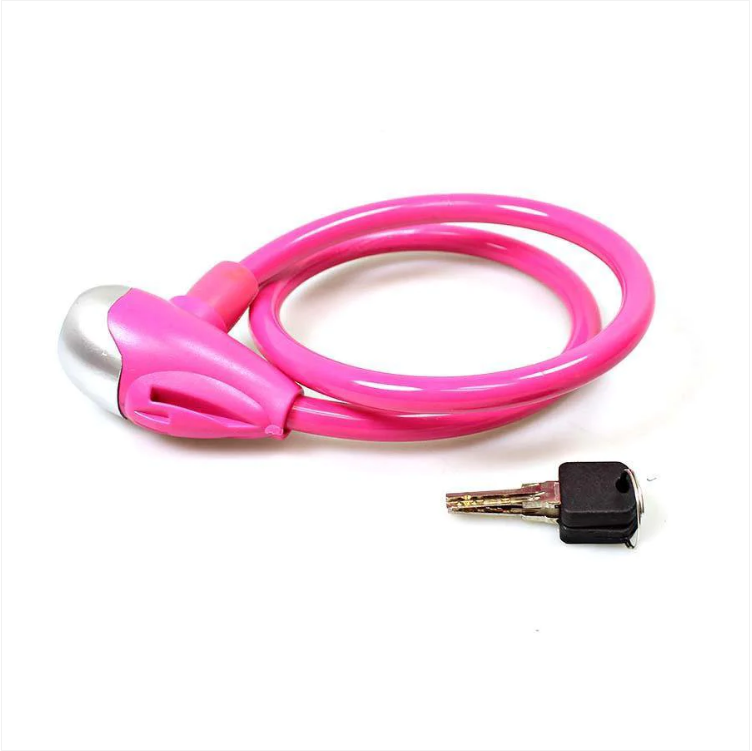 Bicycle Lock and 2 Keys Assorted Colours