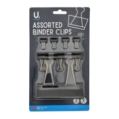 Binder Clips, 9pk Assorted