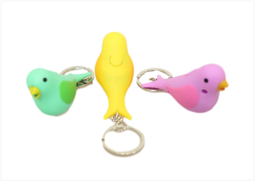 Bird Keyring Noise Making Childrens Fun Toy Keyring Random Colour Sent 5cm