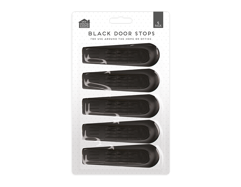 Black Door Stops - 5 Pack