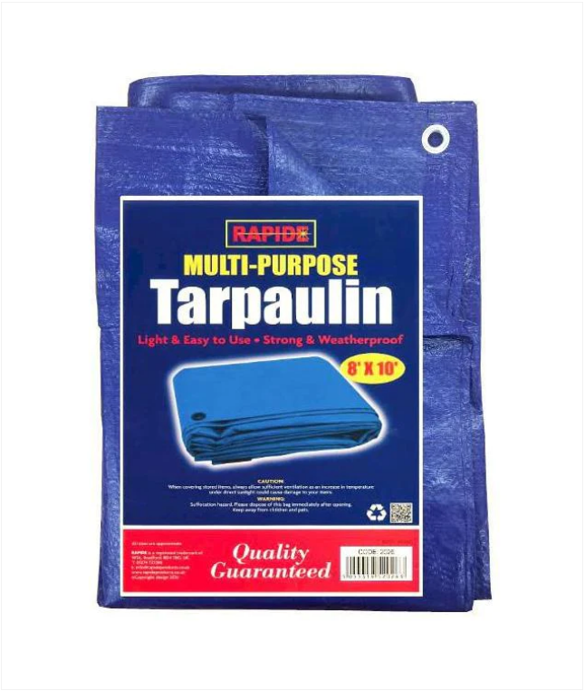 Blue Multipurpose Use Tarpaulin Light Easy and Strong Waterproof Tarpaulin 8'x 10'