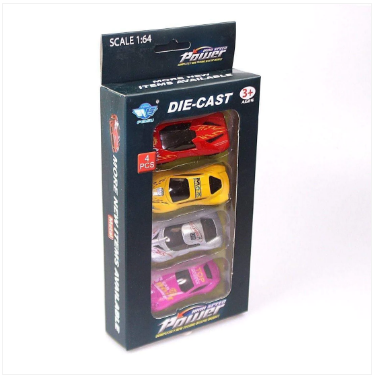 Boys Set 4 Die Cast Sport Car Set
