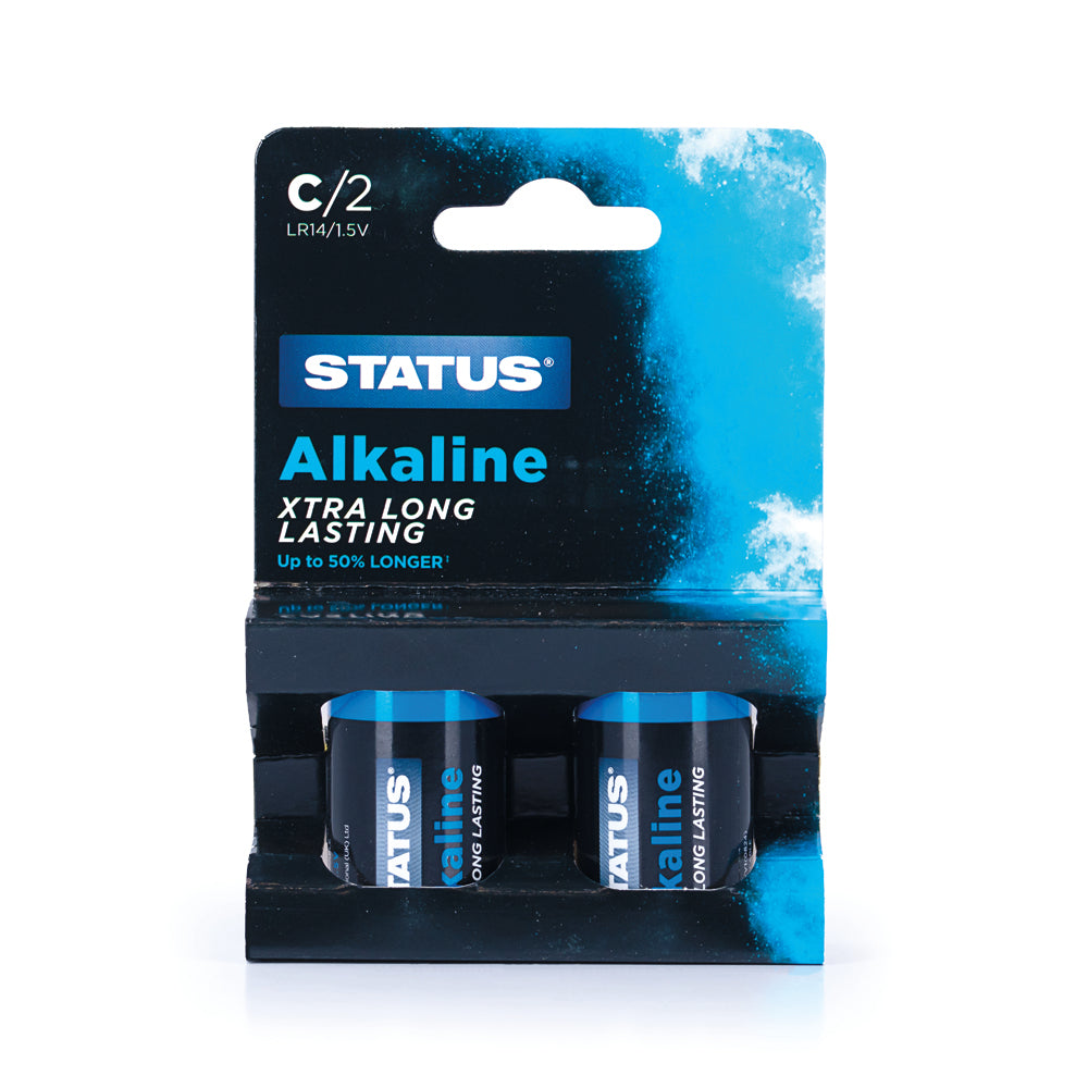 C - Alkaline - Batteries - 2 pk - Blister Card
