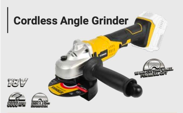 CORDLESS ANGLE GRINDER 115MM WITHOUT BATTERY18V