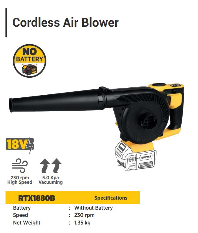 CORDLESS BLOWER 18V *WITHOUT BATTERY*