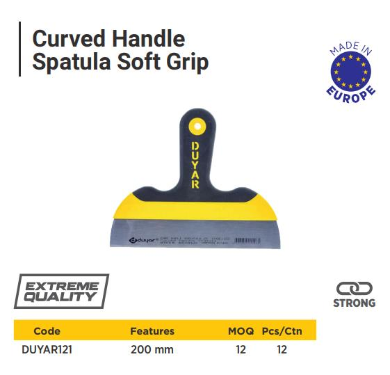 CURVED HANDLE SPATULA SOFT GRİP - 20 CM