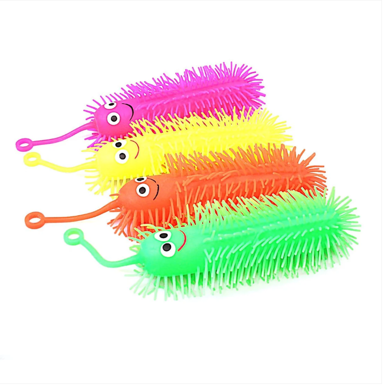 Caterpillar Squeeze Light Up Toy Stress Relief Childrens Squeeze Toy Assorted Colour