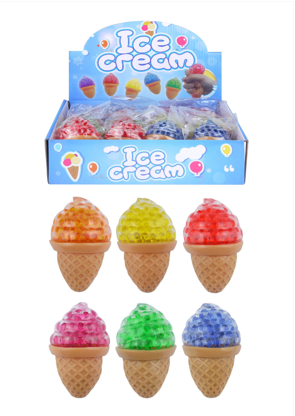 Children's Fun Ice Cream Foam Beads Stress Relief Stretchy Ice Cream Cone