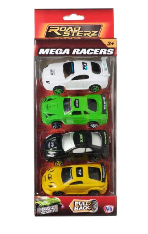 Children's Toy Roadsterz Mega Car Racers Mixed Colours