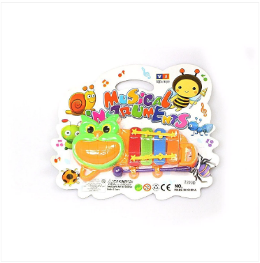 Childrens Cat / Caterpillar Musical Instrument Handheld Xylophone Including Mallet