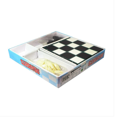 Childrens Classic Draughts Board Game Family Favourite With Counters 2 Player