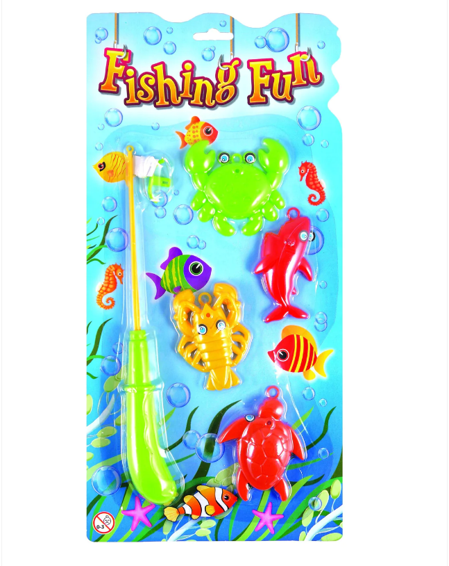 Childrens Fishing Fun Indoor Fish Game Set 5 Pack