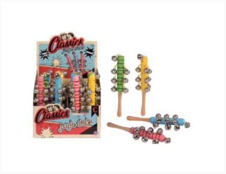Childrens Fun Jingle Sticks Traditional Music Toy Assorted Colours