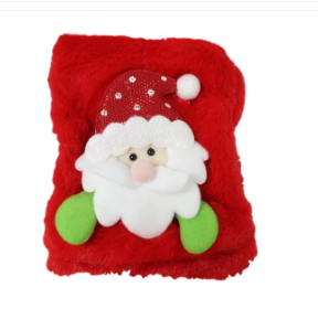 Childrens Girls Boys Red Christmas Festive Scarf With Santa Clause 90cm