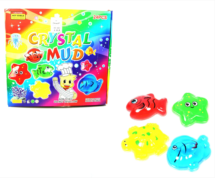Childrens Non Toxic Playing Crystal Mud Assorted Sea Life Animals