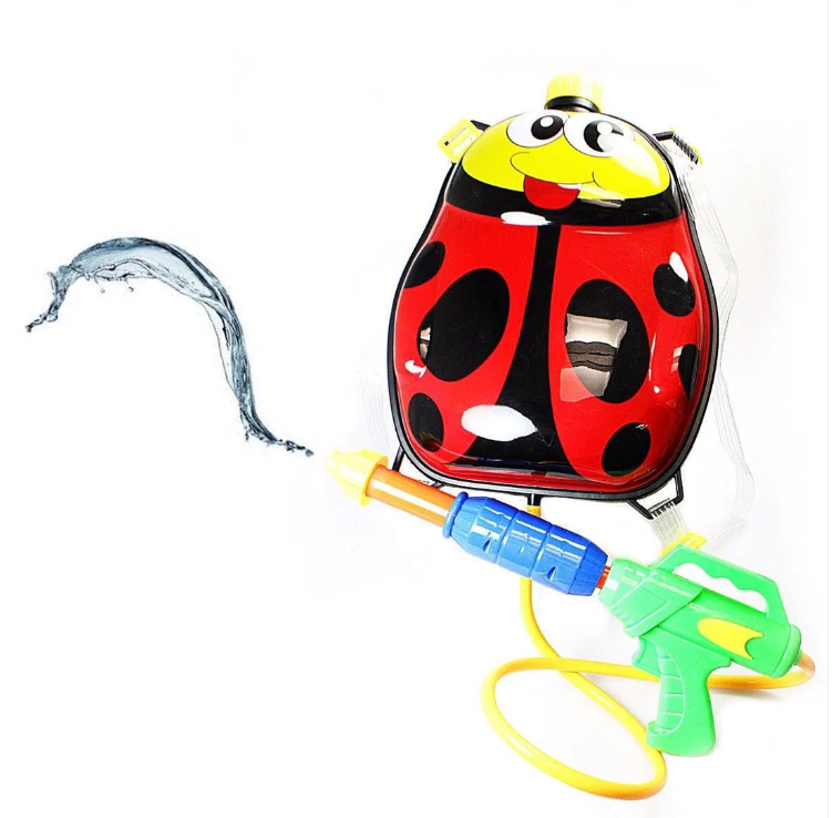 Childrens Novelty Ladybird Water Holding Tank With Attached Water Gun Outdoors Toys