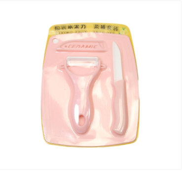 Childrens Plastic Kitchen Set Peeler 2 Pack Knife and Peeler 20cmx 15cm Board