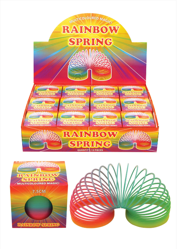 Childrens Playing Rainbow Springing Bouncy Spring 7.5cm