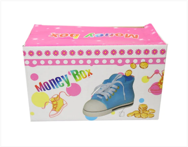 Childrens Shoe Shaped With Laces Ceramic Piggy Money Bank 16 x 9cm