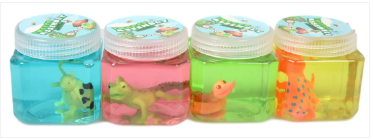 Childrens Slime Crystal Insect Animal Gooey Slime In Tub With Insects 4 Assorted Colours