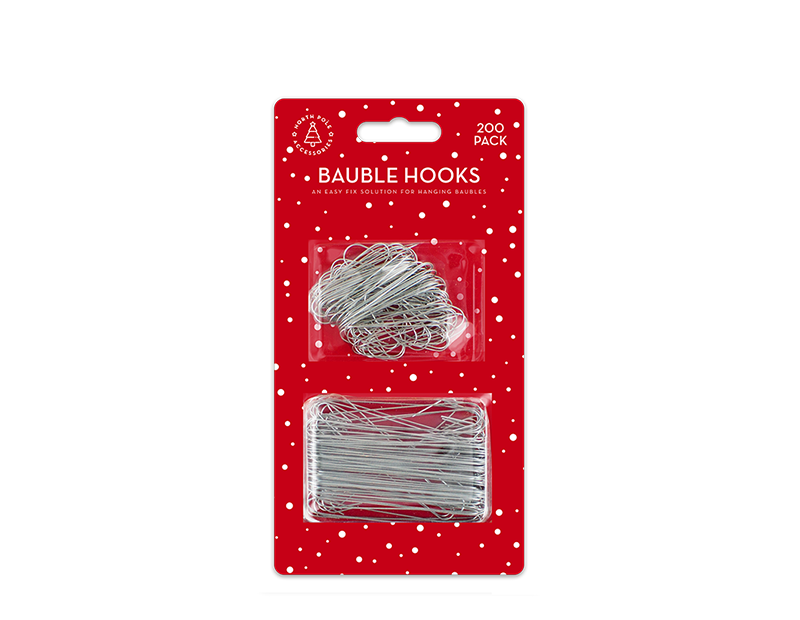 Christmas Bauble Hooks - 200 Pack