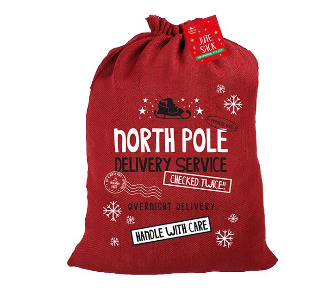 Christmas Jute Sack 69cm x 50cm