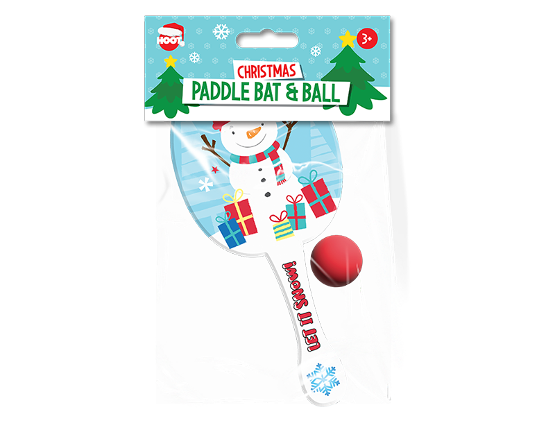 Christmas Paddle Bat & Ball