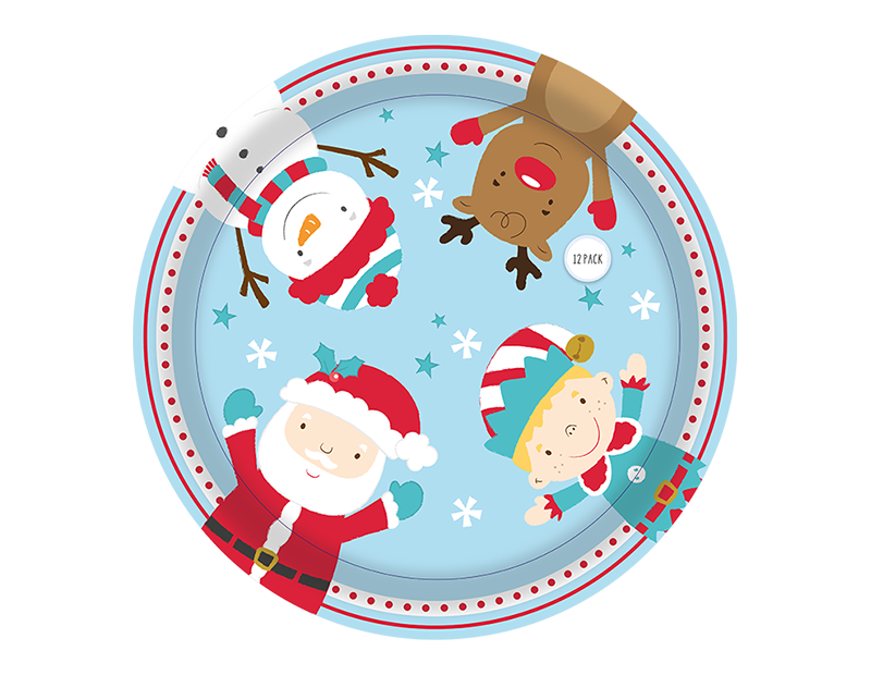 Christmas Paper Plates - 12 Pack (With PDQ)