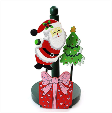 Christmas Santa Kitchen Paper Roll Holder Green Red Assorted Designs