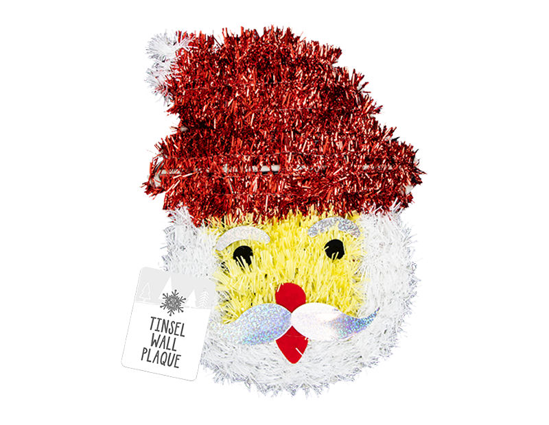 Christmas Tinsel Wall Plaque